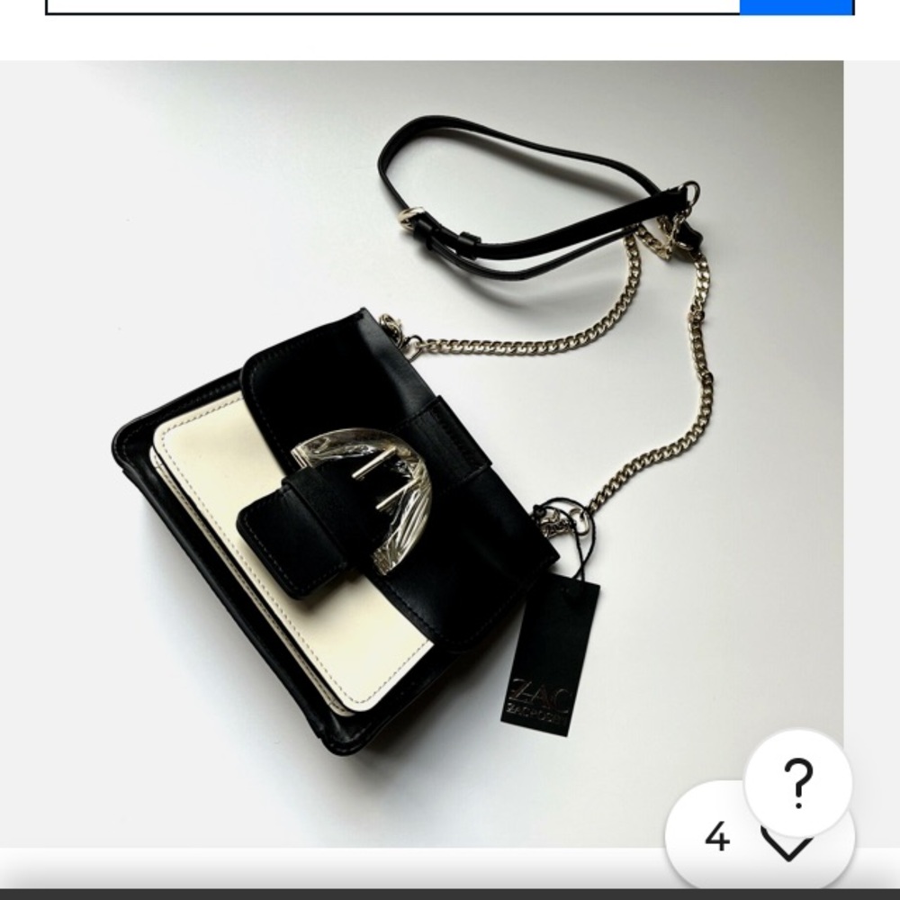 ZAC Zac Posen Black and White Crossbody Bag